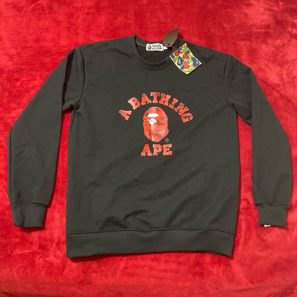 black bape sweatshirt